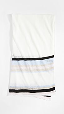 White + Warren - Striped Mini Linen Travel Wrap