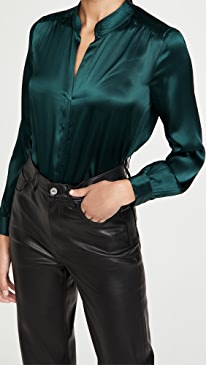 L'AGENCE - Bianca Band Collar Blouse