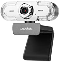 papalook Webcam 1080p/30fps, PA452 Pro Full-HD-Videostream-Webkamera mit Mikrofon, Manuellem Fokus und 90° Sichtfeld,...