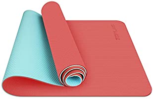 TOPLUS Gymnastikmatte, Yogamatte Yogamatte Gepolstert & rutschfest für Fitness Pilates & Gymnastik mit Tragegurt-183 x...