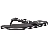 Quiksilver Men's Molokai 3-Point Flip Flop Sandal, Black/Black/White, 10 M US