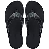 ADAX Mens flip Flops Size 11,Thong Sandals for Male Comfortable Lightweight Foam Indoor Slippers Soft Waterproof Beach Bath Shower Shoes,Black