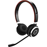 Jabra Evolve 65 UC Wireless Headset, Stereo – Includes Link 370 USB Adapter – Bluetooth Headset with Industry-Leading Wireles