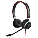 Jabra Evolve 40 MS Professional Wired Headset, Stereo – Telephone Headset for Greater Productivity, Superior Sound for Calls and Music, 3.5mm Jack/USB Connection, All-Day Comfort Design, MS Optimized