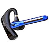 Bluetooth Headset V5.0 Wireless Bluetooth Earpiece, Dual-Mic Noise Cancelling 16 Hrs HD Talktime Hands-Free Compatible iPhone Android Work for Driving/Business/Office