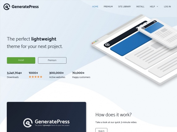 GeneratePress tuisblad