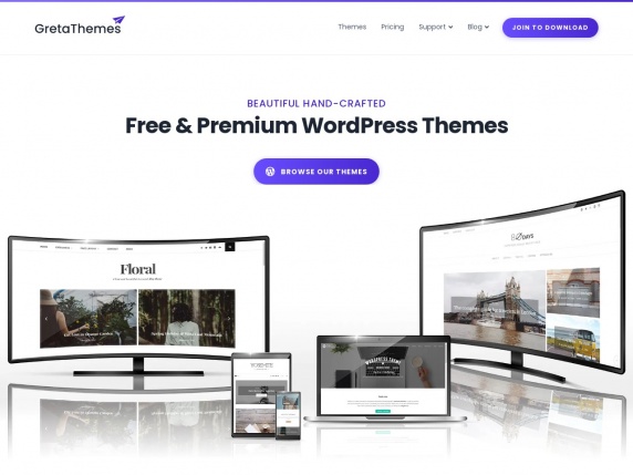 GretaThemes homepage