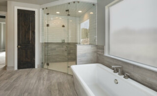 newly remodeled master bathroom