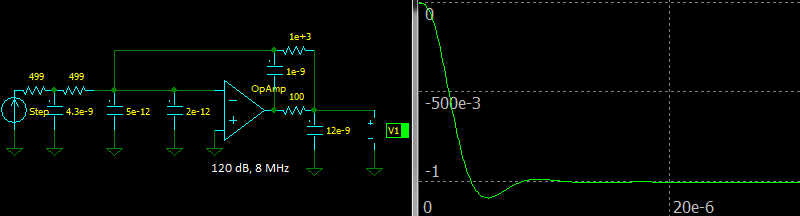 Third Order In-The-Loop Butterworth Low-pass Filter, Step response