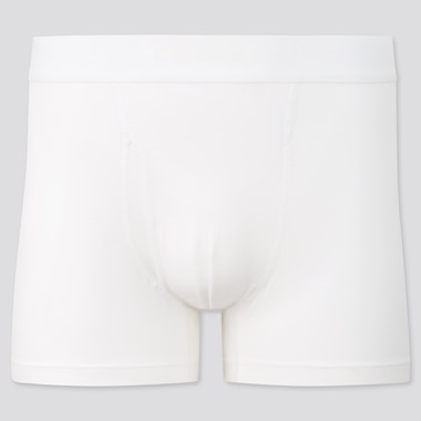 Men Supima© Cotton Boxer Briefs, White, Medium