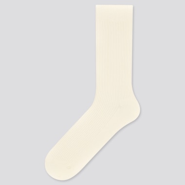 Men Color Socks, Off White, Medium