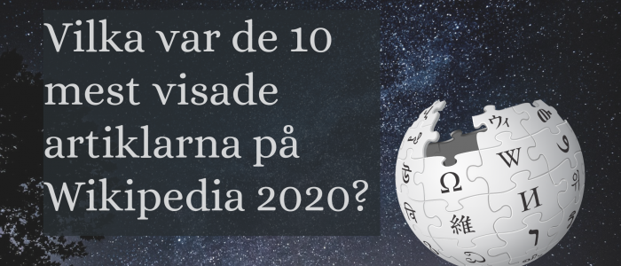 De mest visade artiklarna på Svenskspråkiga Wikipedia 2020