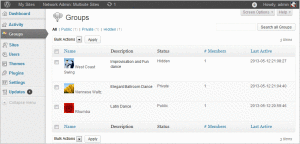 Groups Network-Multisite Admin Dashboard. Click on image to enlarge.