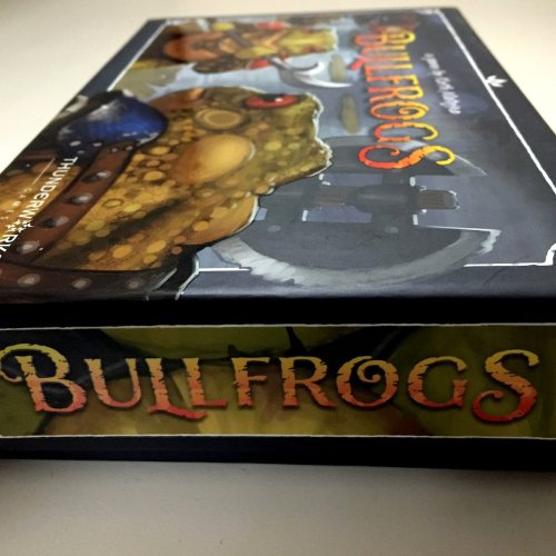 Bullfrogs – Take control of a warring faction of amphibians to win control of the swamp
Bullfrogs
by Thunderworks games
Ages 8 and up, 2-4 players, 20-40 minutes
$23 Buy one on Amazon
Take control of one of four warring factions of amphibians to win...
