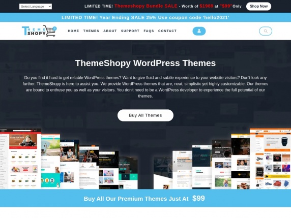 ThemeShopy homepage