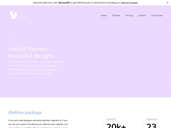 ViVA Themes homepage