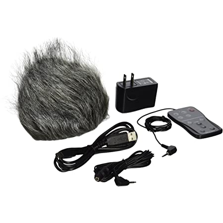 Zoom APH-5 Accessory Pack for H5 Portable Recorder, Includes Remote Control with Extension Cable, USB AC Adapter, and Hairy Windscreen