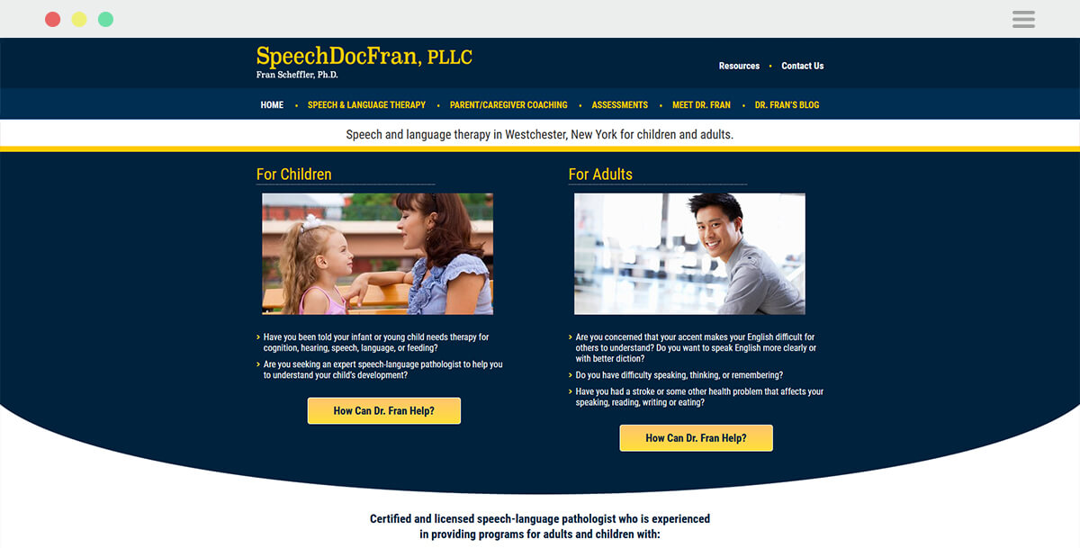 Speech Docfran - WordPress Website Development