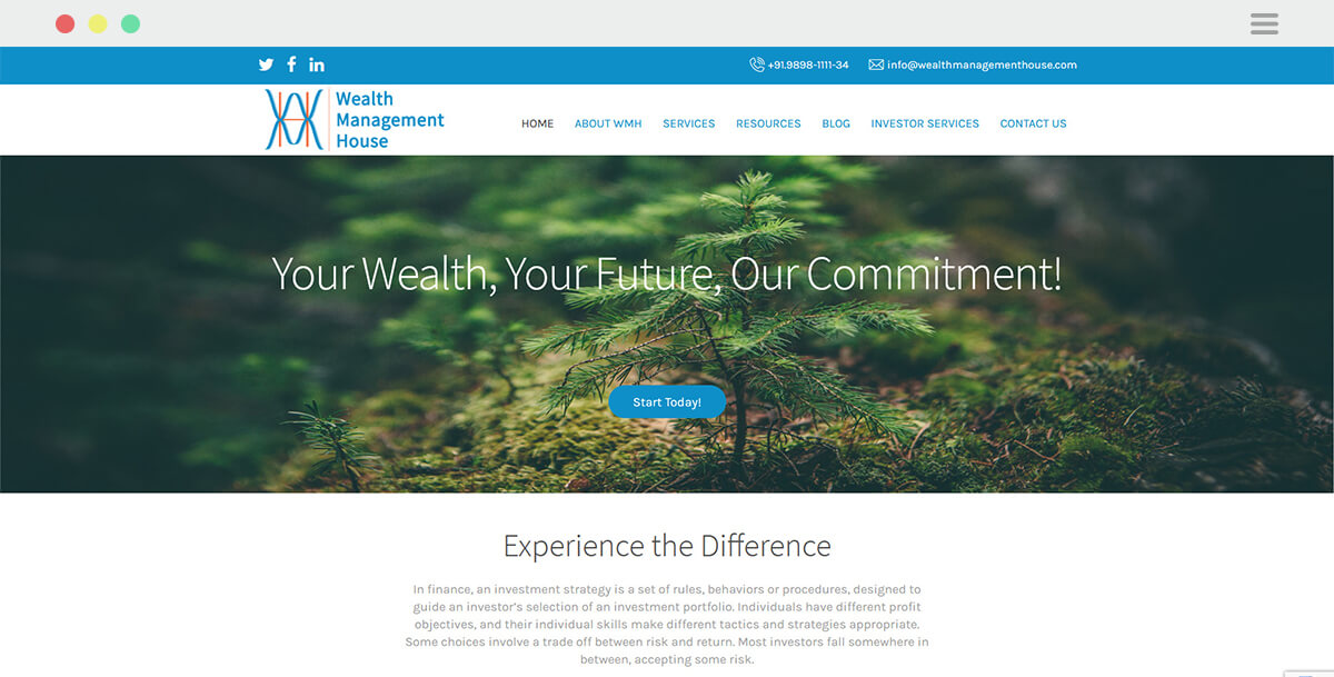 Wealth Management House - WordPress Website Development