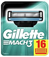 Gillette Mach3 Scheermesjes Voor Mannen, 16 Navulmesjes, Met Mesjes Sterker Dan Staal