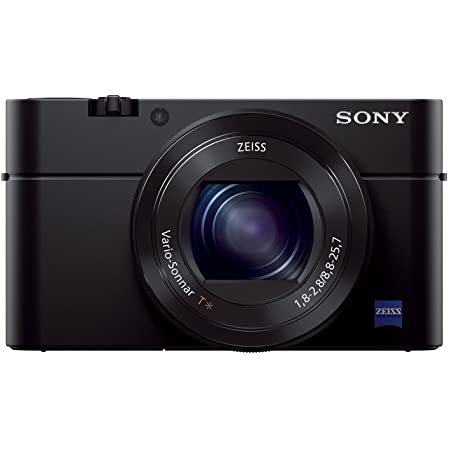 Sony RX100 III 20.1 MP Premium Compact Digital Camera w/1-inch Sensor and 24-70mm F1.8-2.8 ZEISS Zoom Lens (DSCRX100M3/B), 6in l x 4.65in w x 2.93in h, Black