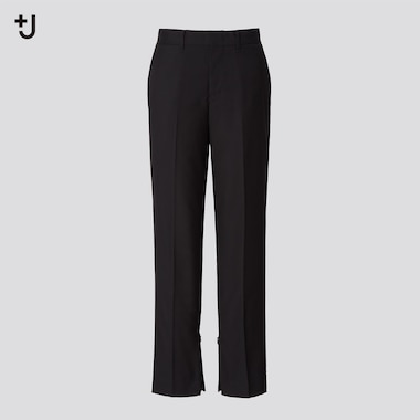 Women +J Wool Slim Pants, Black, Medium