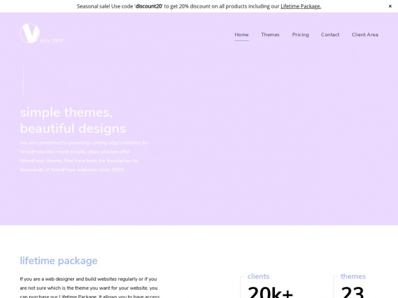 ViVA Themes homepage