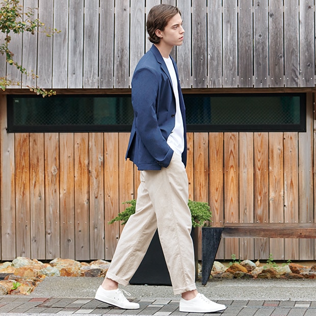 LINEN BLEND RELAXED FIT TROUSERS