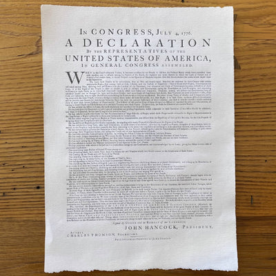 Dunlap broadside of the Declaration of Independence from Edes & Gill in Boston