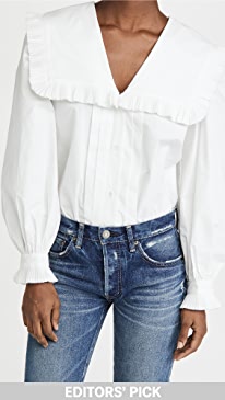 Sea - Charlie Cotton Pleated Blouse