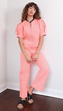 Sea - Neon Acid Denim Jumpsuit