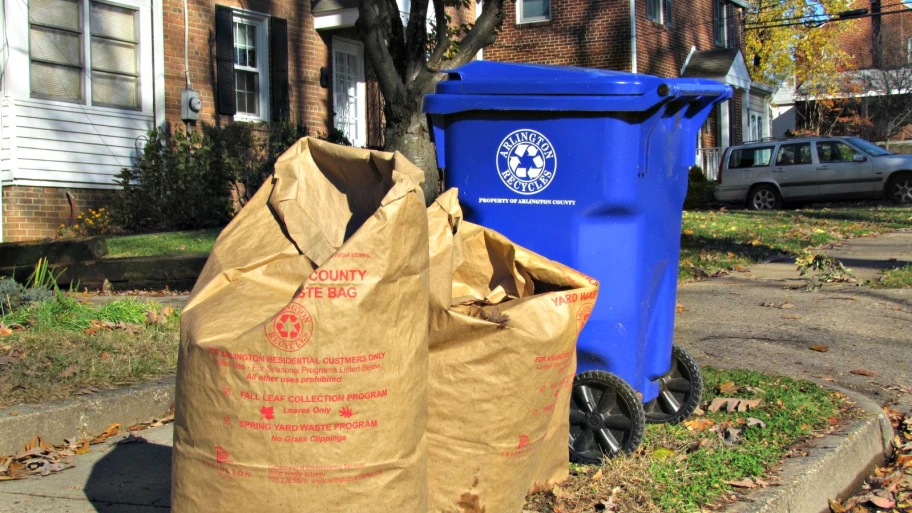 Garbage collection has been spotty around the D.C. region the last week because of the winter weather. Help, though, is on the way. (Photo courtesy of Arlington County)