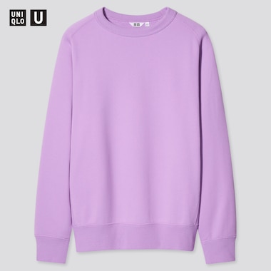 U Wide-Fit Long-Sleeve Sweatshirt, Purple, Medium