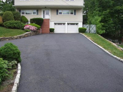 asphalt driveway after sealcoating job