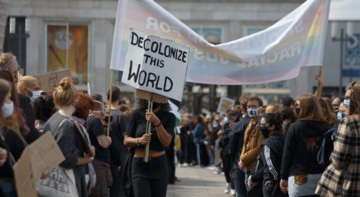 Decolonise the world. Image from a Black Lives Matter protest