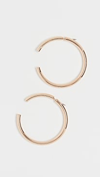 Kenneth Jay Lane - Gold Open Hoop Pierced Earrings