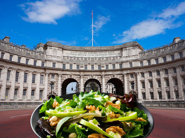 This restaurant is going to let you stare at the Queen while you eat