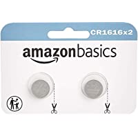 Amazon Basics 2 Pack CR1616 3 Volt Lithium Coin Cell Battery