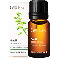 Gya Labs Basil Essential Oil for Focus and Pain Relief - Topical for Sore Muscles, Headache Relief, Migraine Relief…