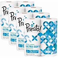 Amazon Brand - Presto! 308-Sheet Mega Roll Toilet Paper, Ultra-Soft, 24 Count