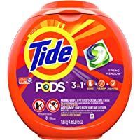 Tide Pods 3 in 1, Laundry Detergent Pacs, Spring Meadow Scent, 81 Count