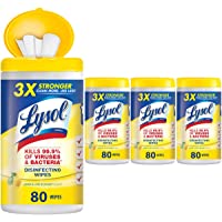 Lysol Disinfecting Wipes, Lemon & Lime Blossom, Packaging May Vary, 80 Count (Pack of 4)