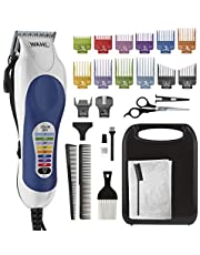 Wahl Corded Clipper Color Pro Complete Hair Cutting Kit for Men, Women, & Children with Colored Guide Combs for Smooth, Easy Haircuts - Model 79300-1001