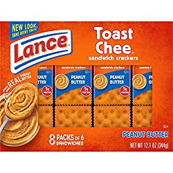 Lance Sandwich Crackers, ToastChee Peanut Butter, 8 Count Box