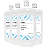 Amazon Brand - Solimo Dry Mouth Oral Rinse, Alcohol Free, Mint, 1 Liter, 33.8 Fluid Ounces, Pack of 4