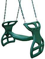 Swing-N-Slide WS 3452 Heavy Duty Two Person Dual Glider Swing, with Coated Chains to Prevent Pinching, 18" W x 25 in H x...