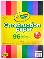 Crayola Construction Paper 9" x 12" Pad, 8 Classic Colors (96 Sheets), Great for Classrooms & School Projects (Pack of 2)