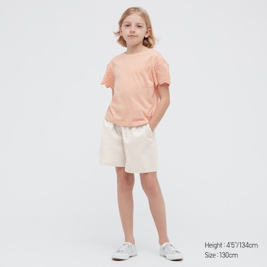 Girls Easy Shorts, Natural, Medium