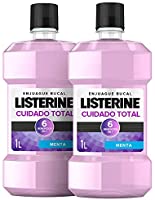 Listerine Cuidado Total, Enjuague Bucal, Formato Economico, Pack 2 x 1000 ml