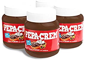 Pepa-Crem. Crema de cacao con avellanas para untar. Sin Aceite de Palma - Sin Gluten - Pack 4 tarros de 400 gr. / tarro.